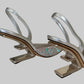 Authentic FENDI Roma Silver Crystal Slingback Pumps Sculptural Metal Heel Size IT 39 Excellent Condition