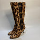 DOLCE & GABBANA Leopard Print Leather Boots Size 41 - Luxury Italian Designer Footwear in Excellent Condition