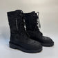 Christian Dior Black Lace Rubber Combat Boots Size 38 – Luxury Italian designer boots with lace-up style, durable rubber material, gripped soles for traction, and iconic CD logo. Stylish, versatile, and perfect for any occasion.