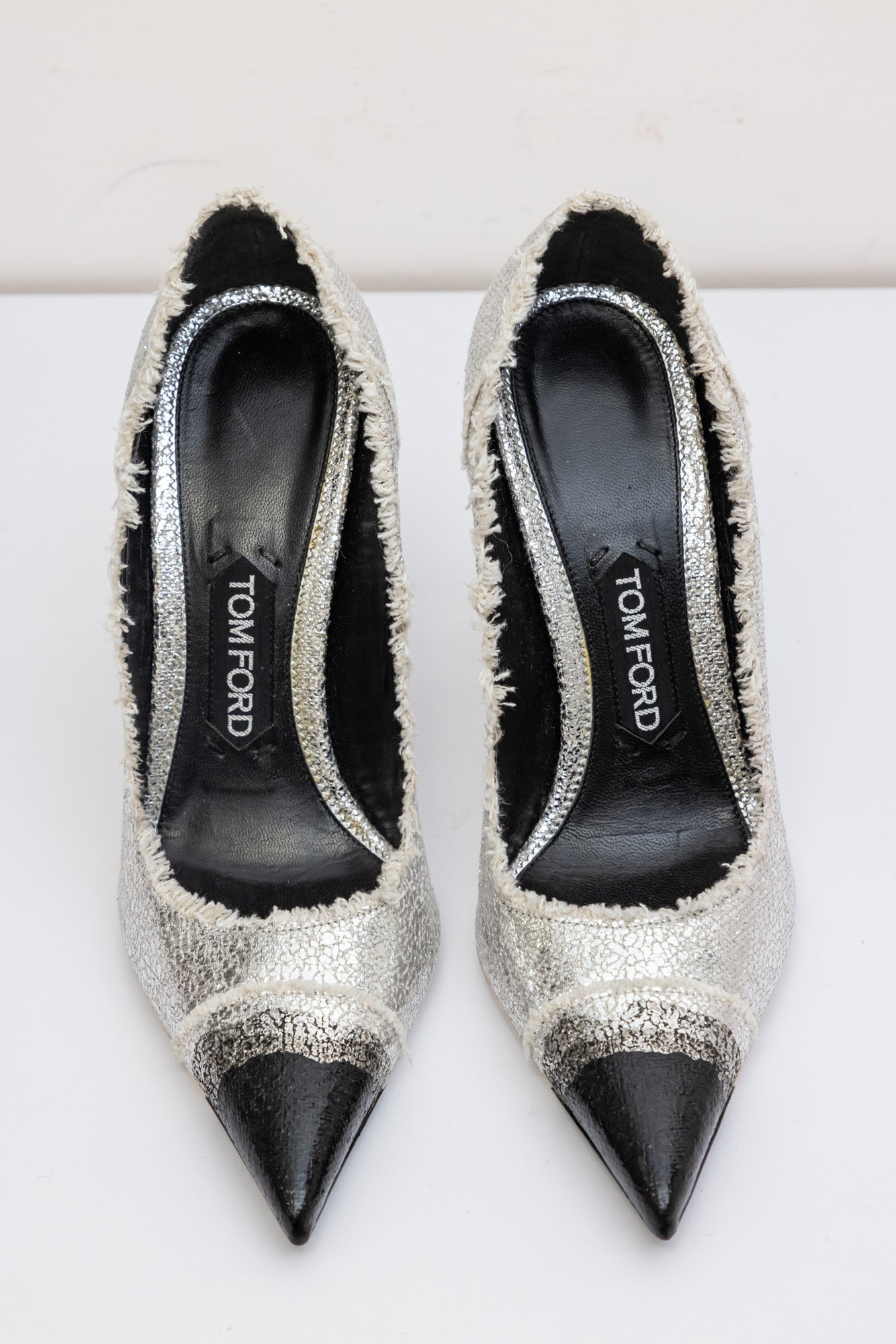 Tom Ford hot Pointed Toe Silver Leather ...