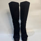 LOUIS VUITTON Black Suede Leather Boots Size 40 - Luxury Designer Footwear Made in Italy in Excellent Condition