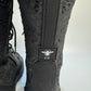 CHRISTIAN DIOR Black Lace Rubber Combat Boots - Size 38 | Excellent Condition