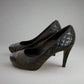 CHANEL Black Quilted Leather High Heels, Size 38 C - Timeless Elegance