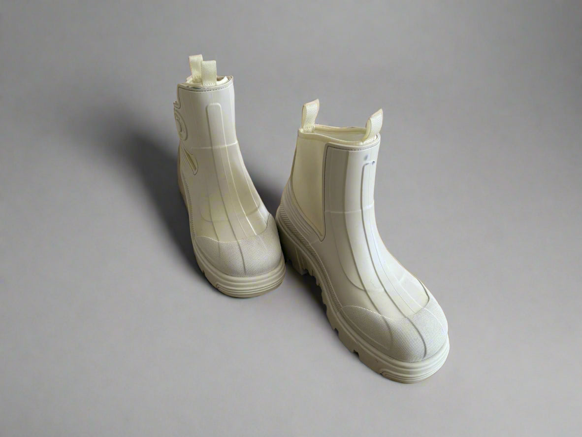 Christian Dior White Genesis ankle Rubber boots size 37