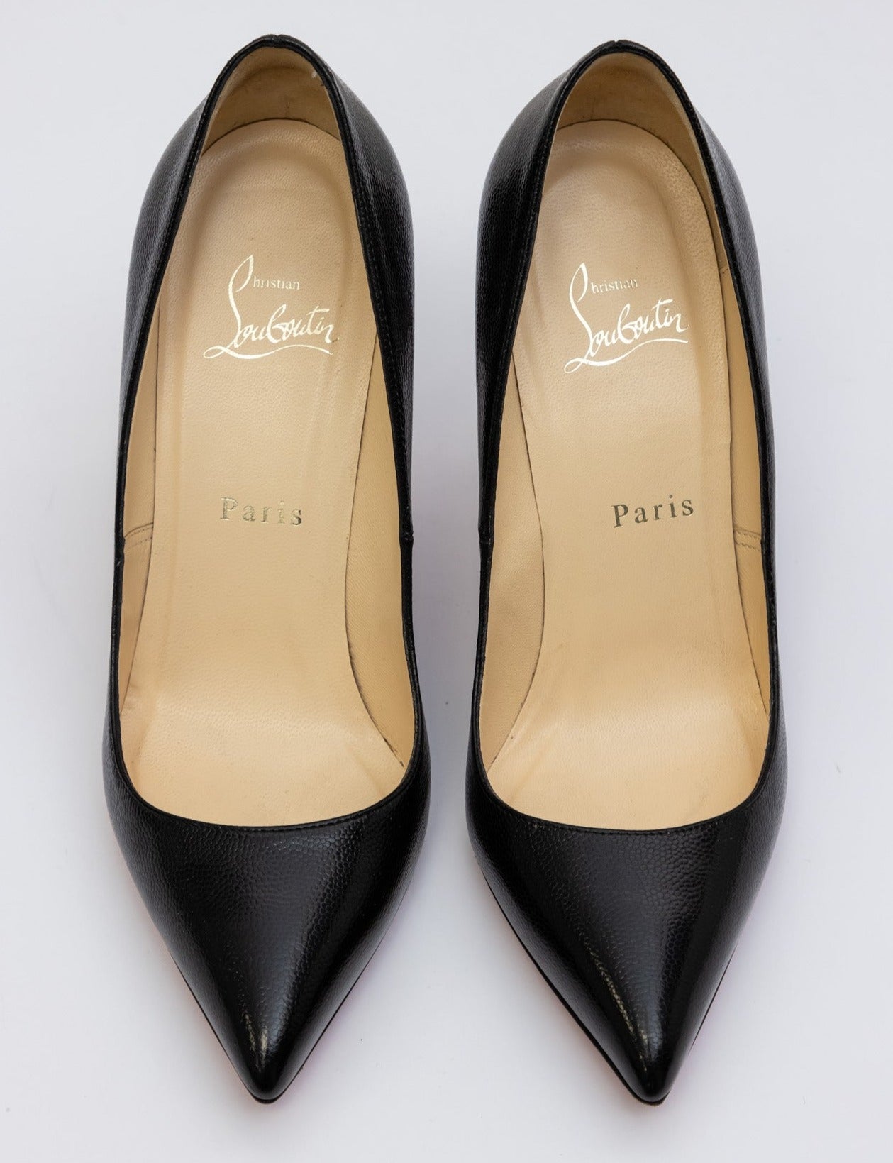 CHRISTIAN LOUBOUTIN Kate 100 point-toe leather pumps