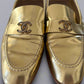 Chanel Metallic Gold Loafers – Size 38.5, Made in Italy | Iconic Luxury Shoes