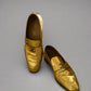 Chanel Metallic Gold Loafers – Size 38.5, Made in Italy | Iconic Luxury Shoes