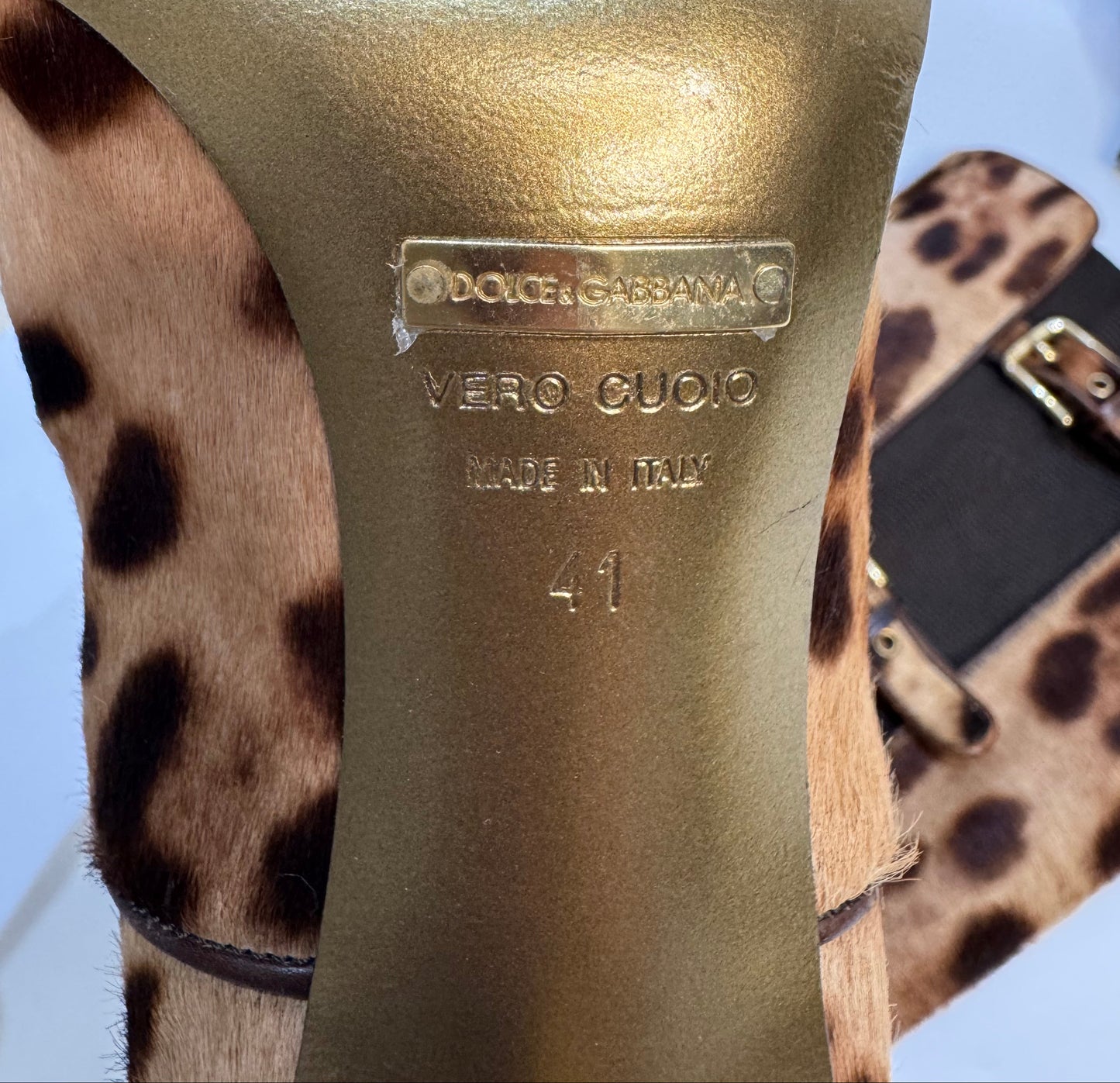 DOLCE & GABBANA Leopard Print Leather Boots - Size 41 | Made in Italy | Luxury Designer Footwear