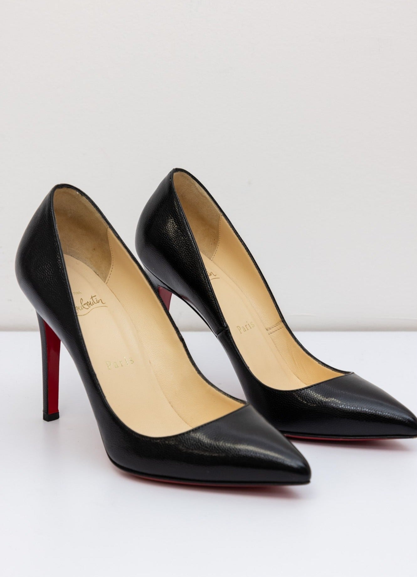 CHRISTIAN LOUBOUTIN Kate 100 point-toe leather pumps