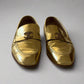 Chanel Metallic Gold Loafers – Size 38.5, Made in Italy | Iconic Luxury Shoes