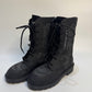 Christian Dior Black Lace Rubber Combat Boots