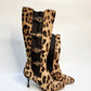 DOLCE & GABBANA Leopard Print Leather Boots - Size 41 | Made in Italy | Luxury Designer Footwear