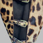 DOLCE & GABBANA Leopard Print Leather Boots - Size 41 | Made in Italy | Luxury Designer Footwear