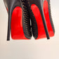 CHRISTIAN LOUBOUTIN Jennifer Perforated Black Leather Boots - New, Size 38