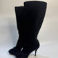 LOUIS VUITTON Black Suede Leather Boots - Size 40 | Excellent Condition - Luxury Footwear