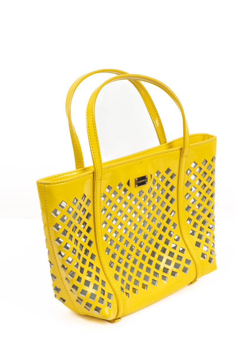 DOLCE &amp; GABBANA Yellow Leather Girls Handbag | Stylish and Timeless Piece