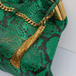 GUCCI Umhängetasche aus grünem Pythonleder | Erlesene Eleganz und Luxus