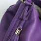 GUCCI Fourre-tout moyen Soho en cuir grainé violet | Conception signature GG