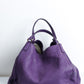 GUCCI Purple Pebbled Leather Medium Soho Tote | Signature GG Design