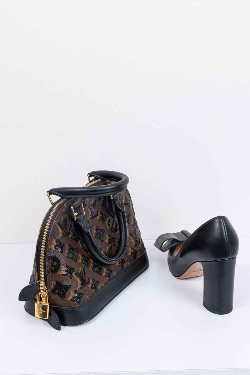 Louis Vuitton Limited Edition Monogram Eclipse Alma Black Brown Bag | Timeless Elegance and Luxury