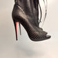 CHRISTIAN LOUBOUTIN Jennifer Perforated Black Leather Boots - New, Size 38