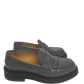 Christian Dior New Boy Grey Leather Flats, Size 38 – Luxury designer shoes made in Italy, featuring premium grey leather, an iconic logo detail, and a stylish strap.