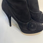 LOUIS VUITTON Black Suede Leather Boots - Size 40 | Excellent Condition - Luxury Footwear