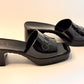 GUCCI Black Rubber Logo Slide Logo-Embossed Sandals Size 38 - New, Never Worn