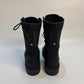 CHRISTIAN DIOR Black Lace Rubber Combat Boots - Size 38 | Excellent Condition