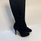 LOUIS VUITTON Black Suede Leather Boots Size 40 - Luxury Designer Footwear Made in Italy in Excellent Condition