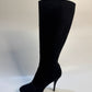 LOUIS VUITTON Black Suede Leather Boots - Size 40 | Excellent Condition - Luxury Footwear