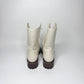 Christian Dior Off-White Cream Leather Lace-Up Tall Boots Size 38 – Italian Elegance