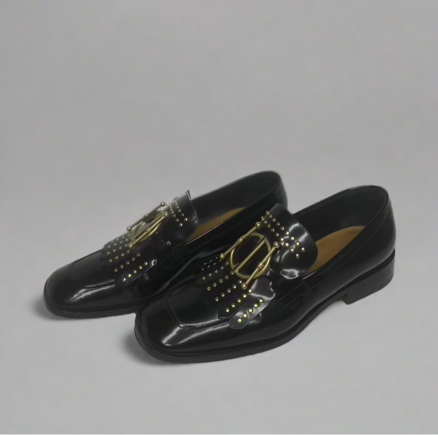 Christian Dior Black Patent Leather Flats