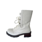 Christian Dior Off-White Cream Leather Lace-Up Boots Size 38