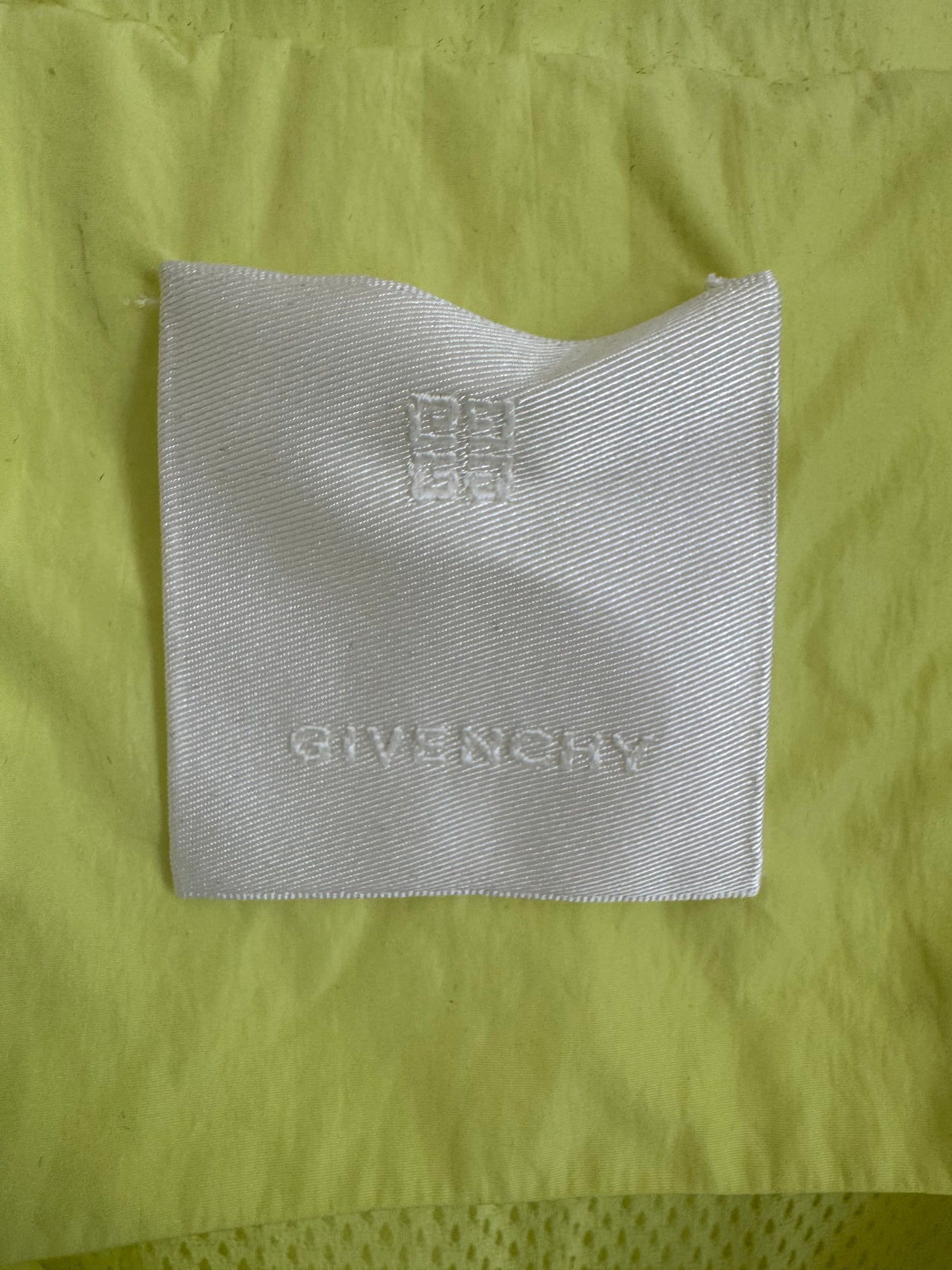 Givenchy Yellow Windbreaker Jacket with Embroidered Logo, Size 40 – New with Tags, Made in Italy