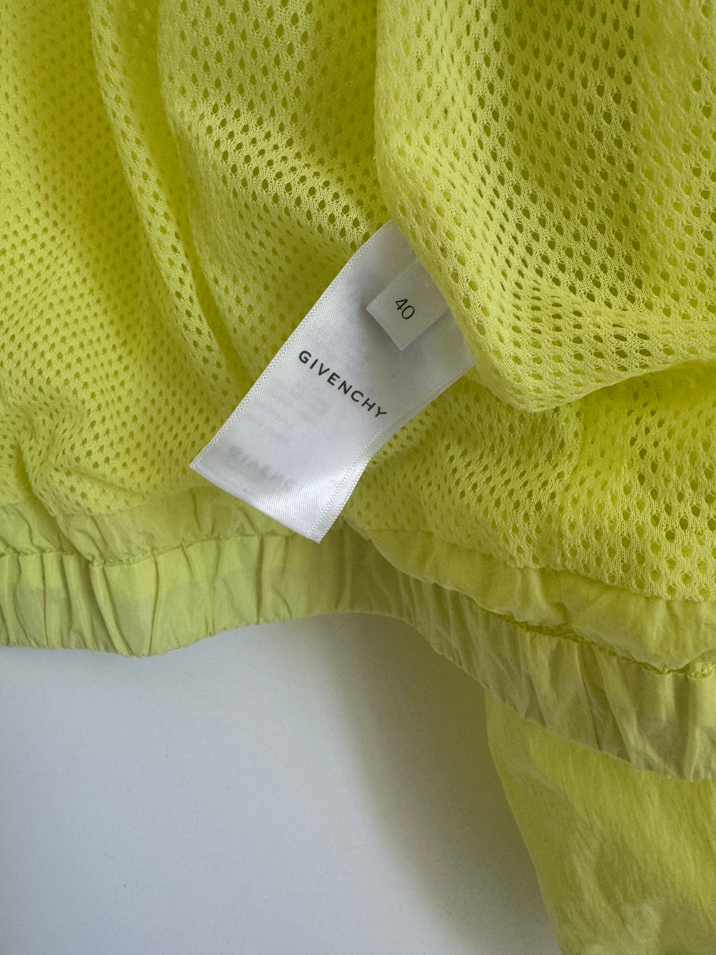 Givenchy Yellow Windbreaker Jacket with Embroidered Logo, Size 40 – New with Tags, Made in Italy