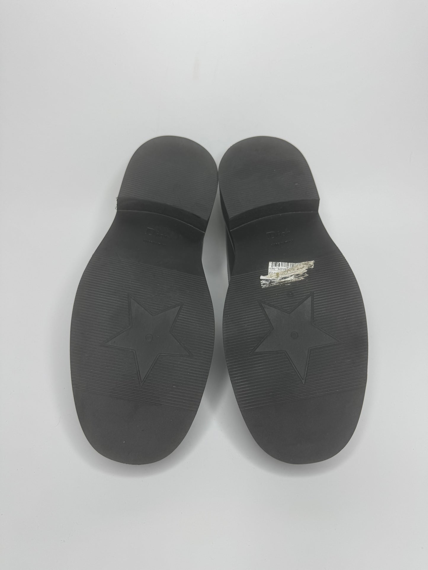 Christian Dior New Boy Grey Leather Flats – Size 38