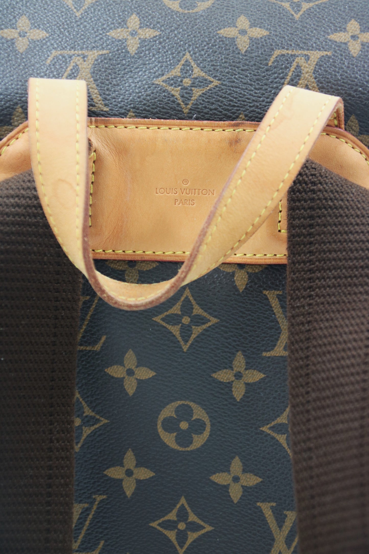 LOUIS VUITTON PARIS Brown Monogram Canvas Sac Bosphore Backpack Bag - Made in France