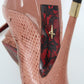 Розовые туфли-лодочки из кожи питона на каблуке CESARE PACIOTTI
