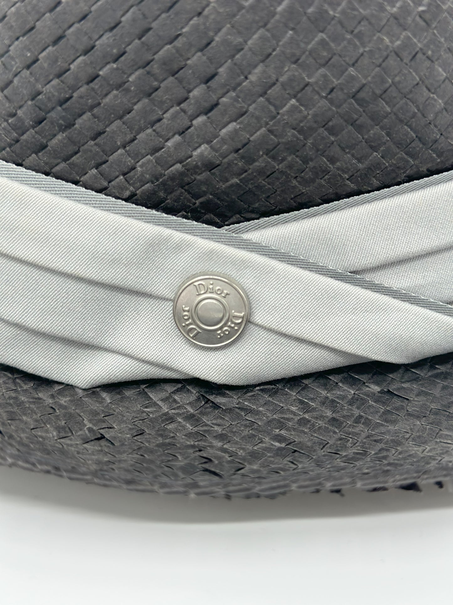 Chapeau de paille noir CHRISTIAN DIOR | Taille T4 (Enfants) | Bonne condition