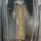 Черные замшевые туфли-лодочки LOUIS VUITTON на платформе с металлической отделкой LV