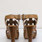 Hermès Tan Brown Heel Sandal