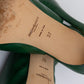 YVES SAINT LAURENT Зеленые кожаные туфли на каблуке с ремешком на пятке