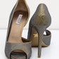 Золотые туфли-лодочки LE SILLA с кристаллами — лимитированная серия с открытым носком (024/050)