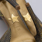 Золотые туфли-лодочки LE SILLA с кристаллами — лимитированная серия с открытым носком (024/050)