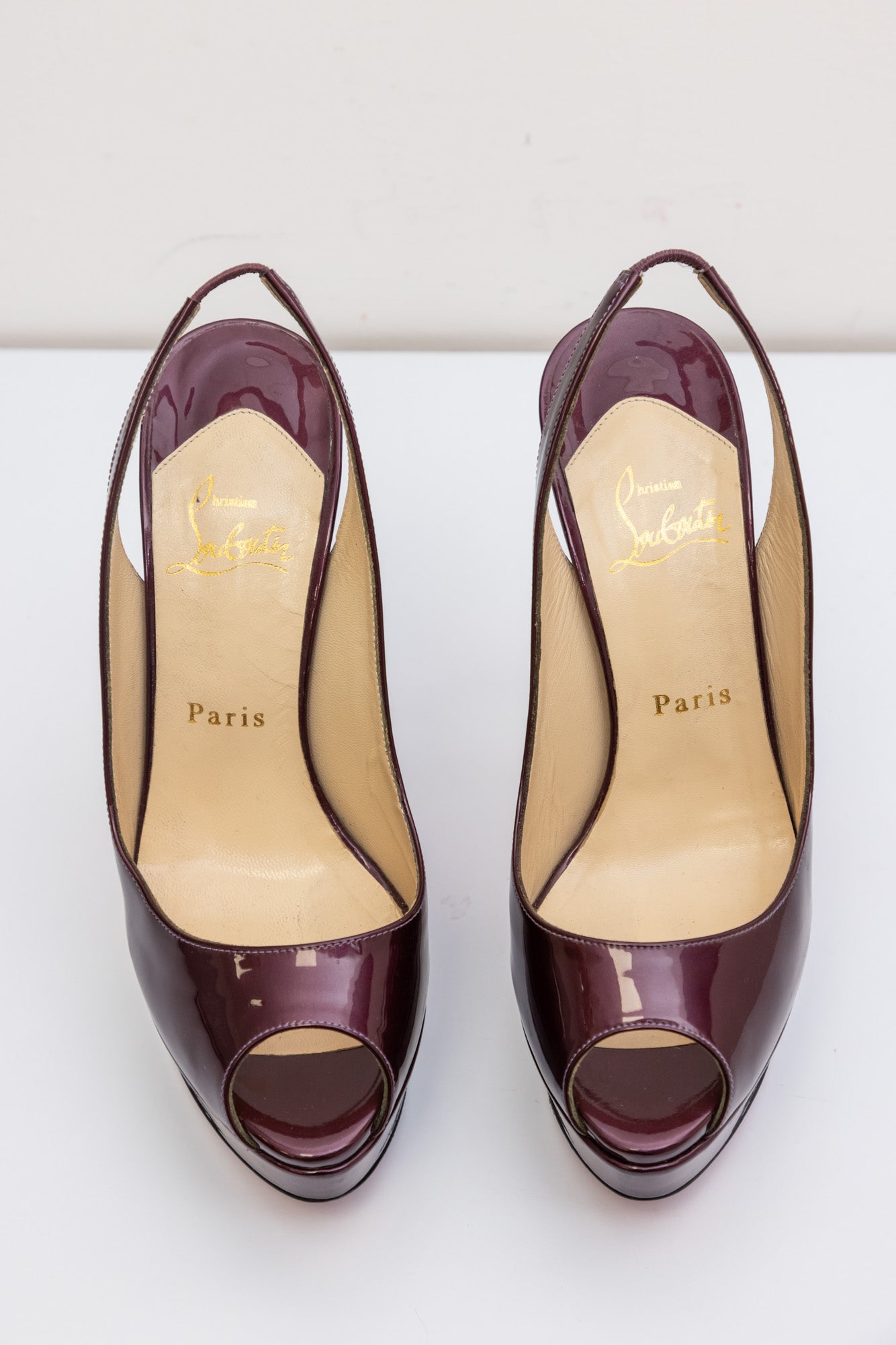 Christian Louboutin Cathay Oxblood Patent Pumps 