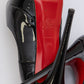 CHRISTIAN LOUBOUTIN Черная лакированная платформа на платформе с красной подошвой на каблуке с открытым носком