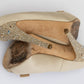 Туфли-лодочки GINA Golden Satin с украшением из кристаллов