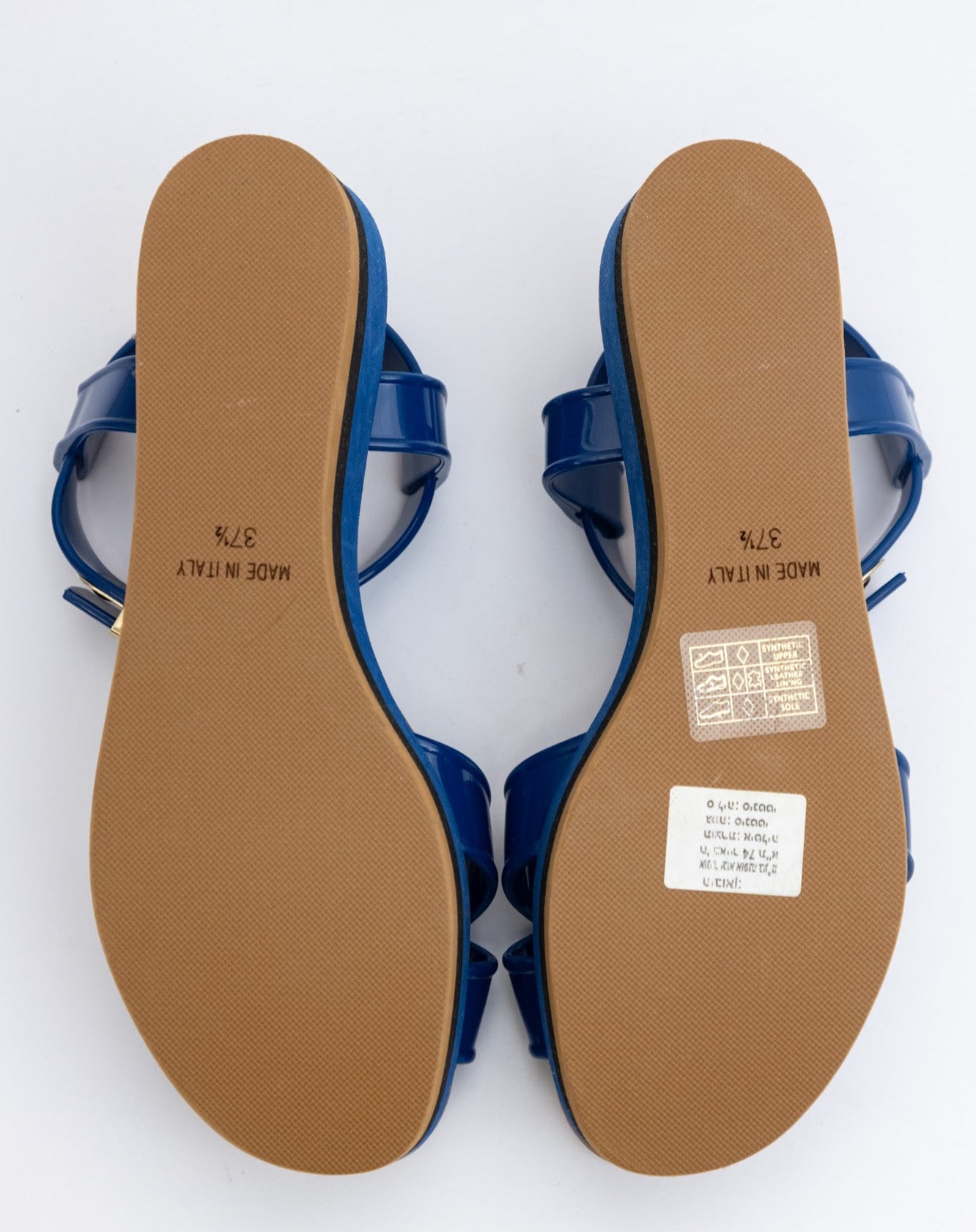 FENDI Blue Platform Flat Sandal