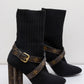LOUIS VUITTON Silhouette cloth Ankle Boots
